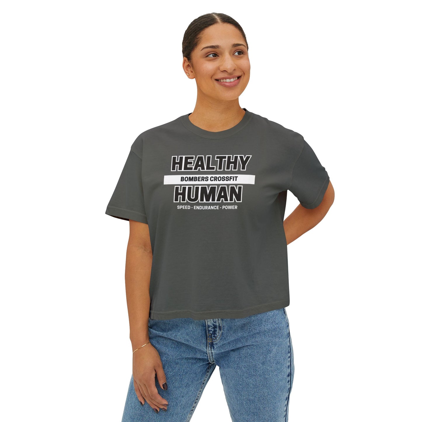 Women's Healthy Human Crop T