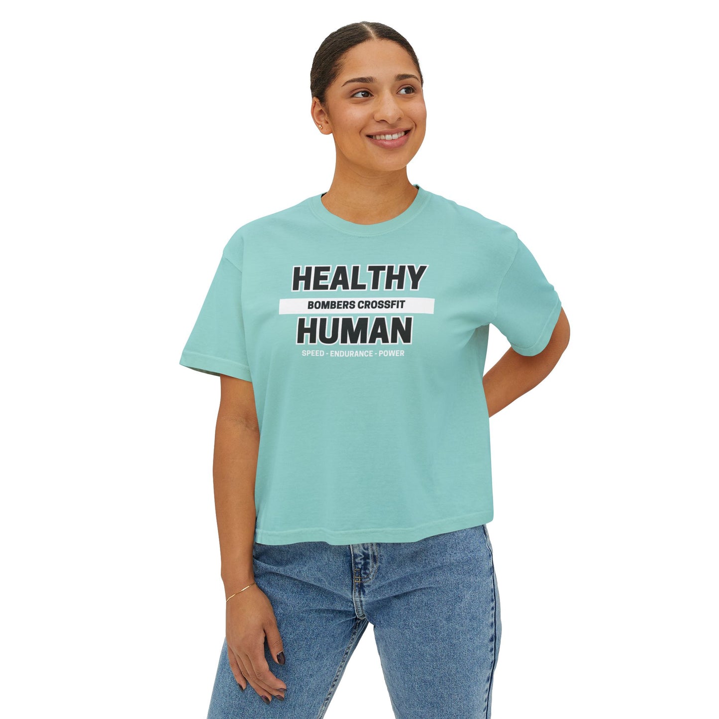 Women's Healthy Human Crop T