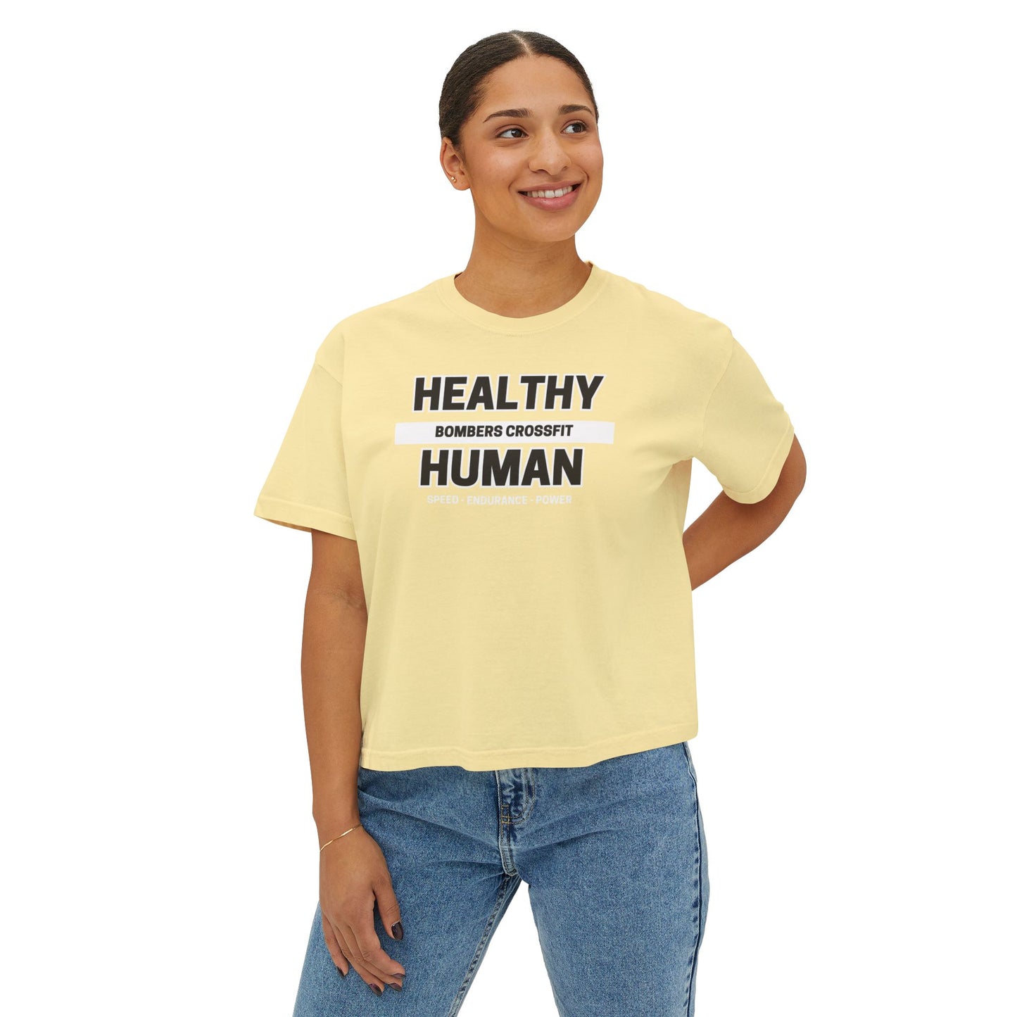 Women's Healthy Human Crop T