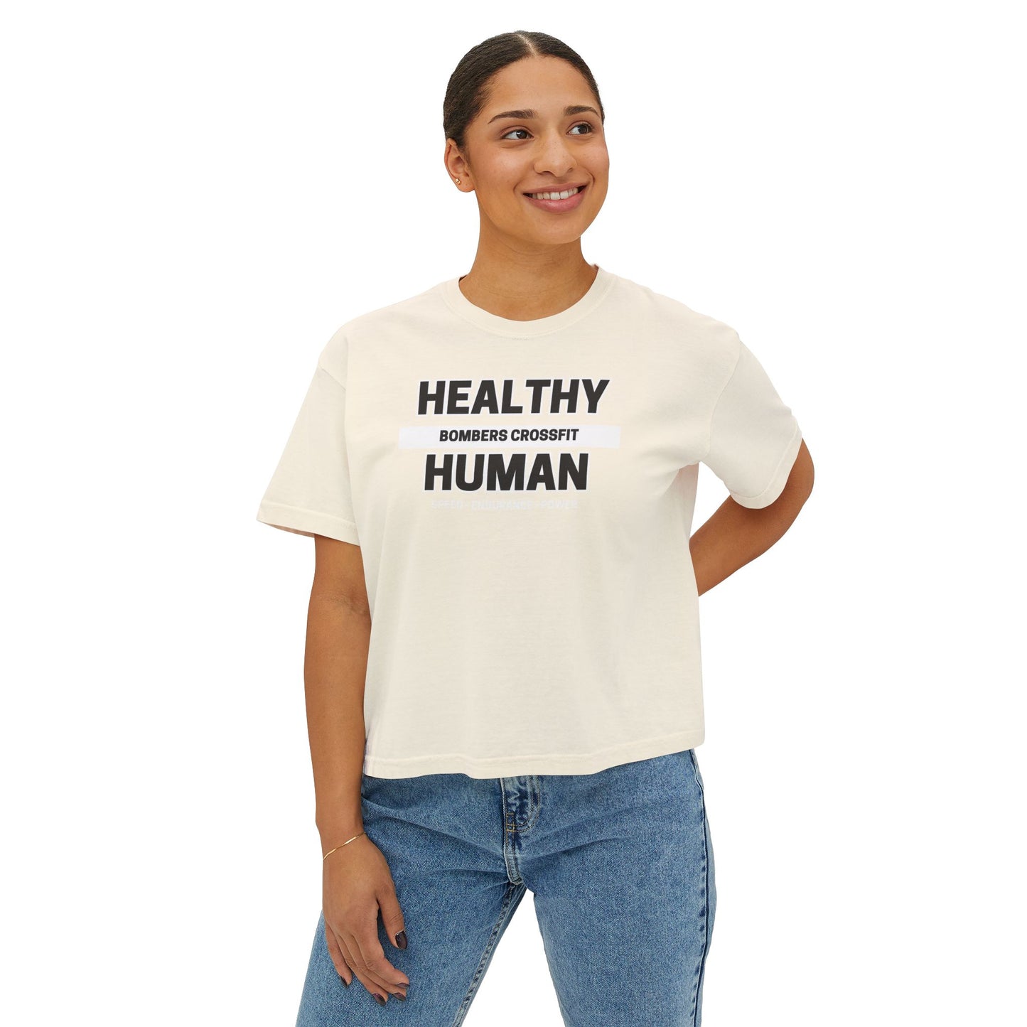 Women's Healthy Human Crop T
